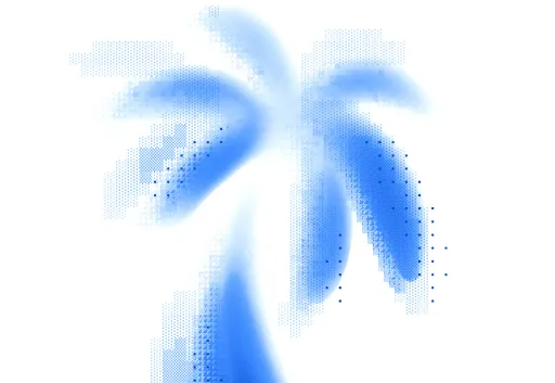 Gradient palm tree illustration