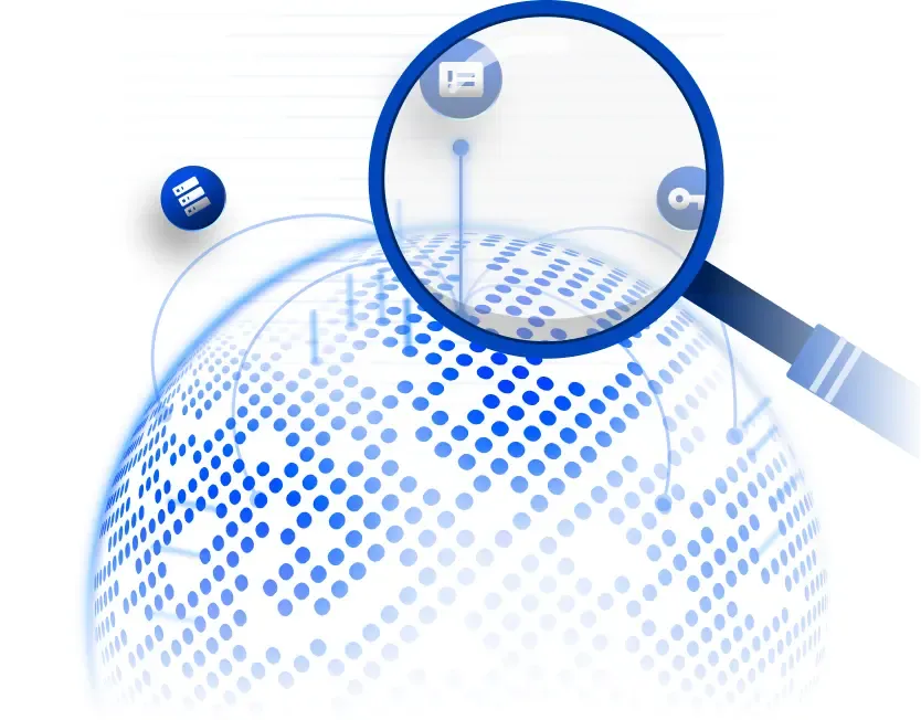 Illustration showing fraud detection and suspicious environment analysis